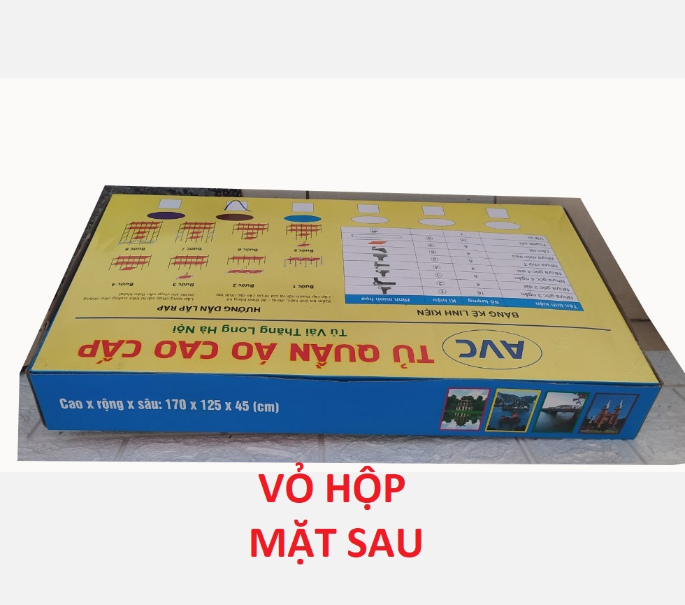 Tủ Vải Quần Áo 3 Buồng 8 Ngăn khung sắt sơn tĩnh điện, loại cửa có 2 khóa –Hàng 100% Việt Nam Sản xuất