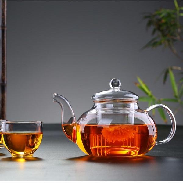 Bộ ấm  thủy tinh pha trà kèm 6 cốc - ANTH567