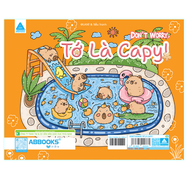Sách - Don't Worry, Tớ là Capy! - Cuốn sách tô màu tuyệt vời giúp bạn tìm thấy niềm vui đơn giản