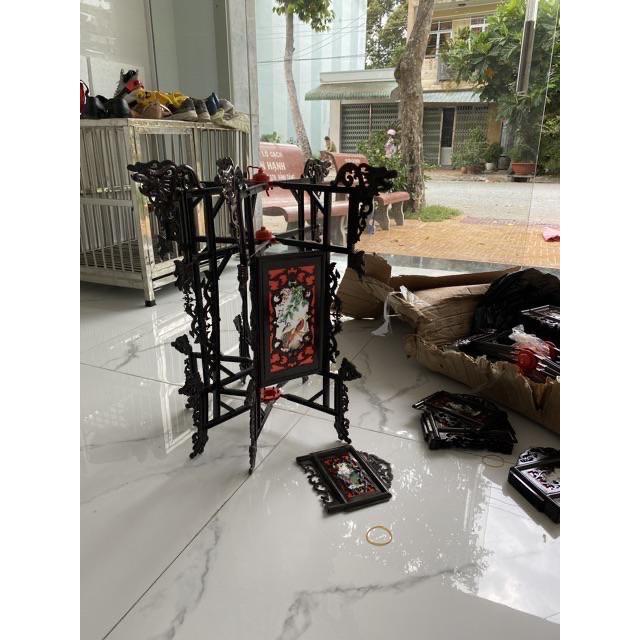 ĐÈN LỒNG NHỰA GIẢ GỖ SIZE 65 ĐÈN TRANG TRÍ