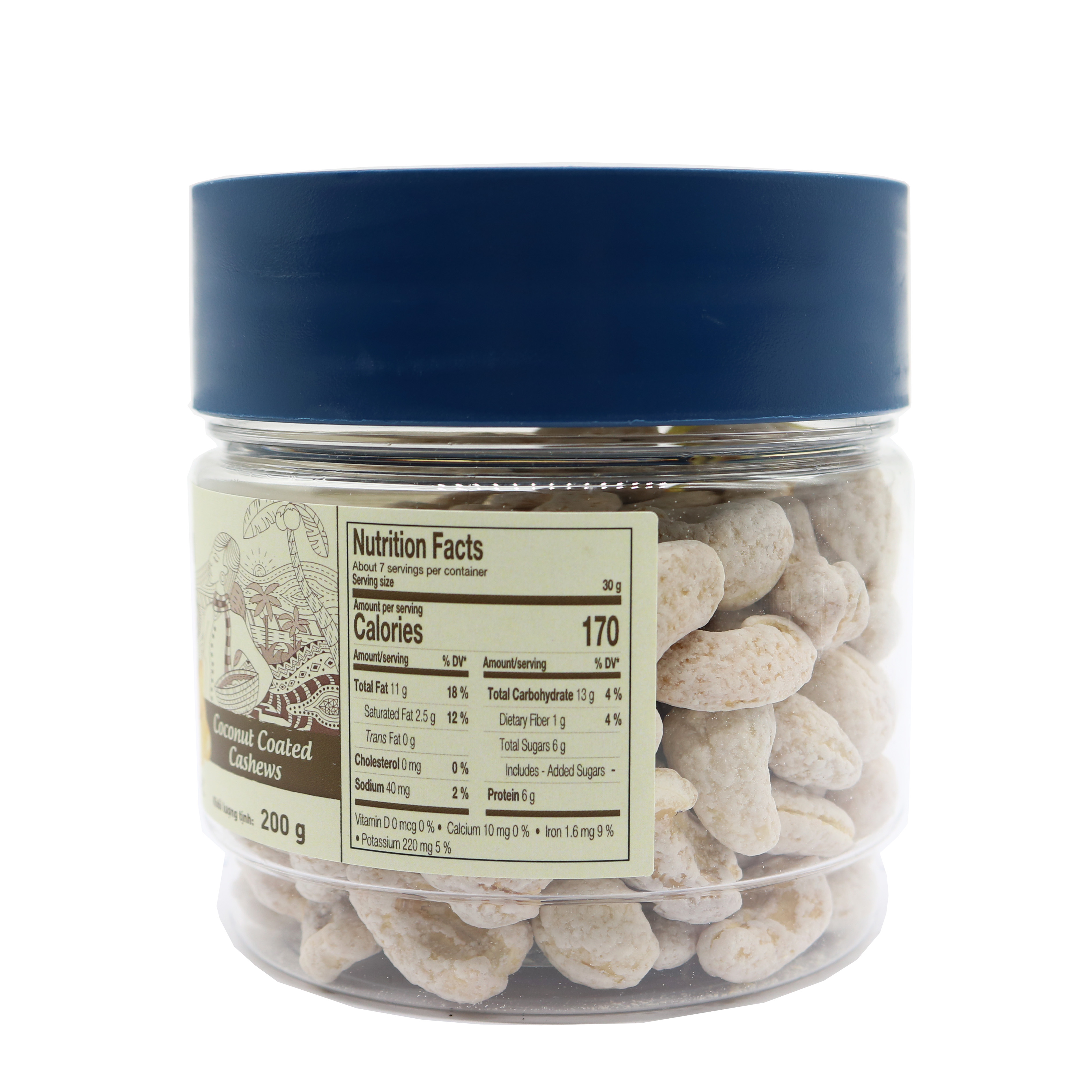 Hạt điều nước cốt dừa 200g LAFOOCO Coconut Coated Cashew Nuts