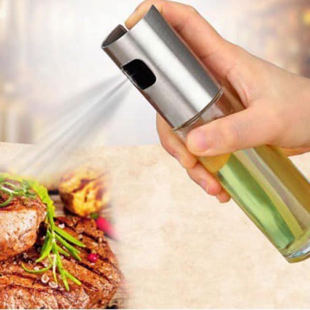 Chai xịt dầu ăn thủy tinh dùng cho đồ nướng, nồi chiên không dầu