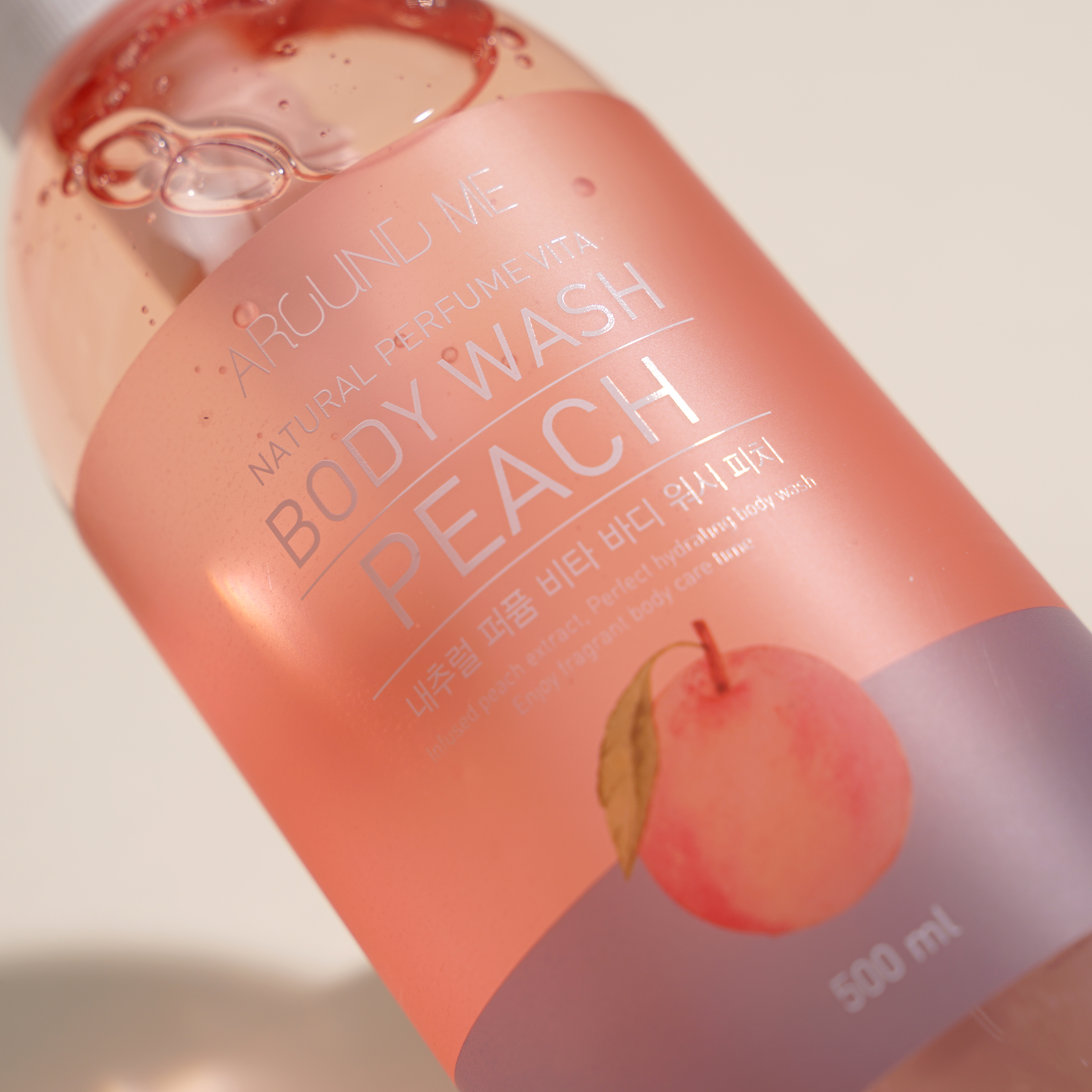 Sữa tắm Around Me hương nước hoa dưỡng ẩm cơ thể Hương Đào Vita Body Shower Wash Peach 500ml