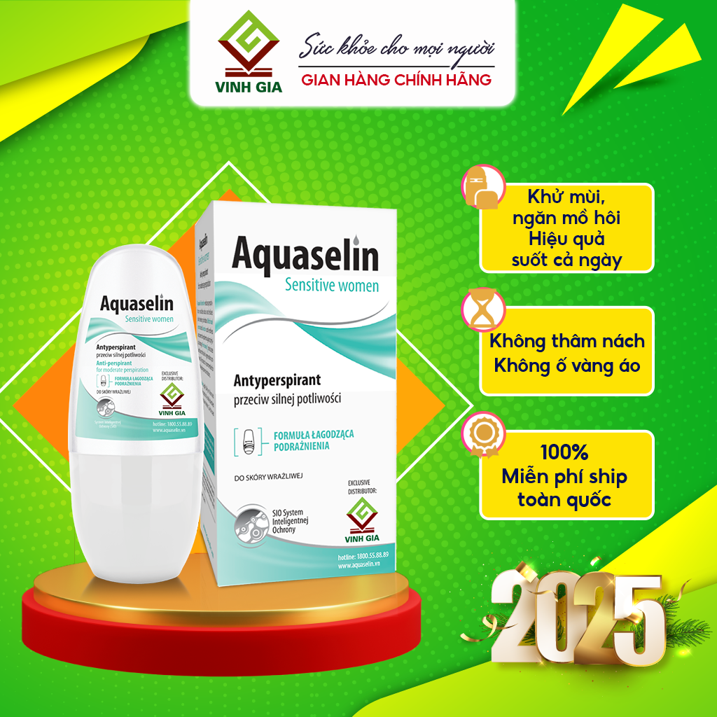 Lăn Khử Mùi Dành Cho Nữ Aquaselin 50Ml Loại Nhẹ