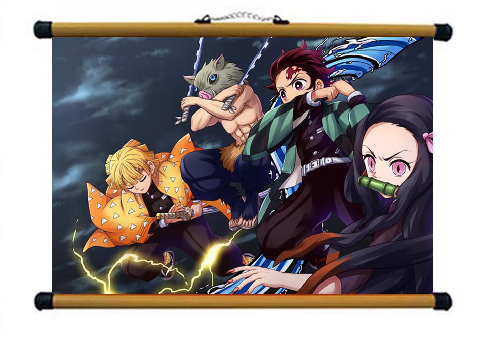 Tranh ảnh treo tường Kimetsu no Yaiba có khung nẹp 30CM X 42CM