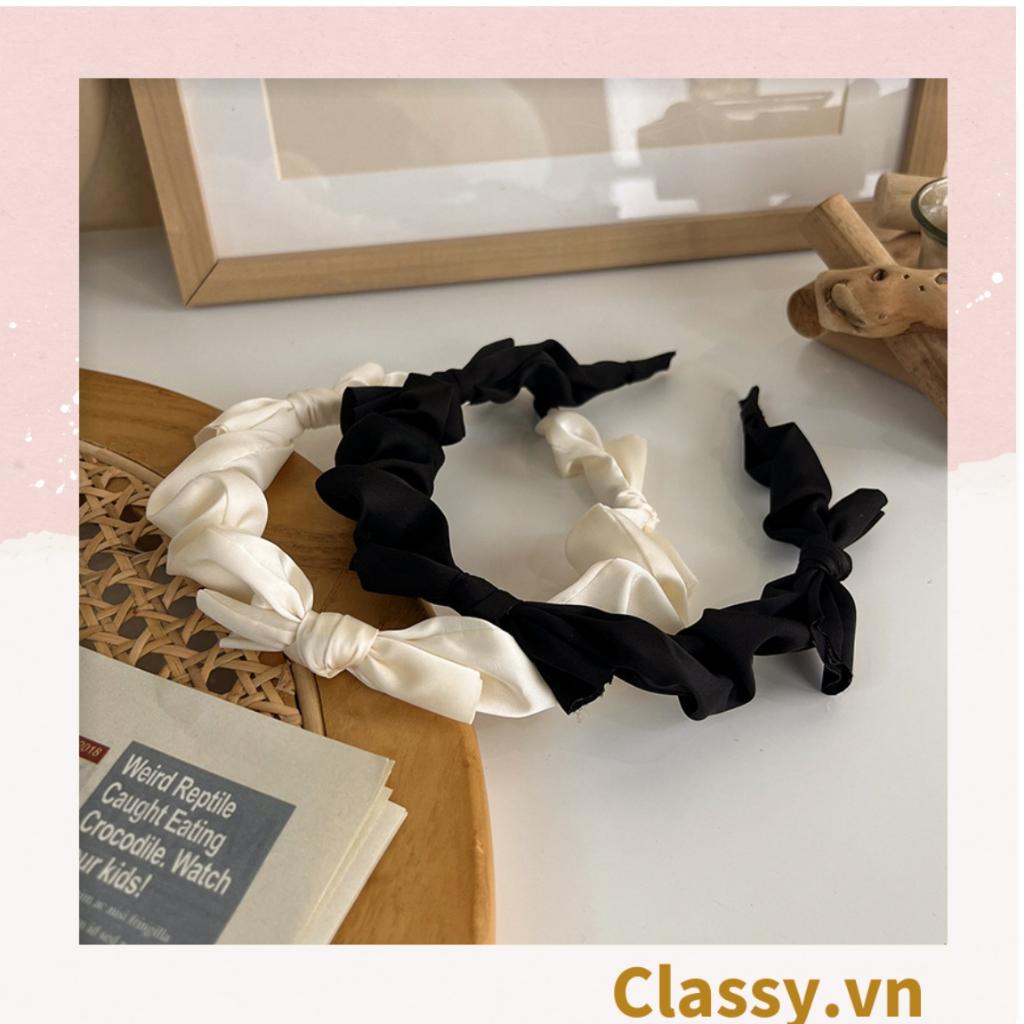 Bộ sưu tập - Scrunchies, kẹp tóc, nơ buộc tóc tông be, gắn ruy băng và đính đá nhiều lớp sang chảnh PK774