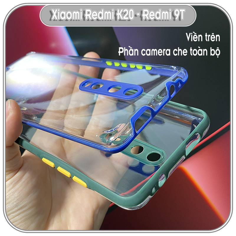 Ốp lưng cho Xiaomi Mi 9T - Redmi K20, trong không ố vàng, viền TPU dẻo màu, che camera