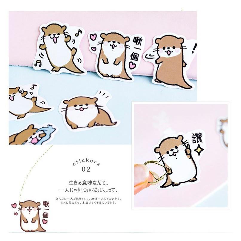 Bộ 45 Sticker Rái Cá Dễ Thương E74