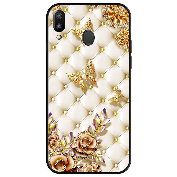 Ốp lưng dành cho điện thoại Samsung Galaxy M20 - Bướm Vàng Giả Da