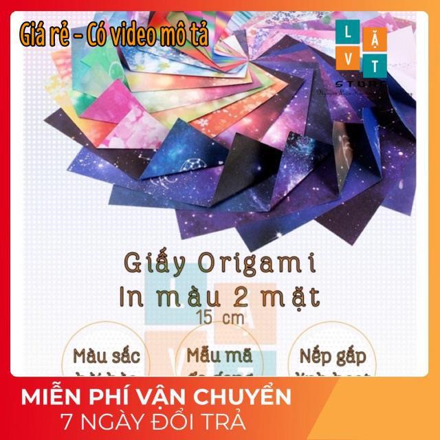 - Giấy origami vuông 15 Cm nhiều mẫu lựa chọn - Giấy gấp hạc 2 mặt