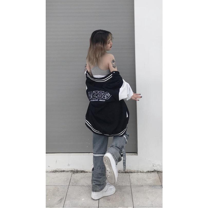 Áo varsity/bomber tay dài chữ WZS