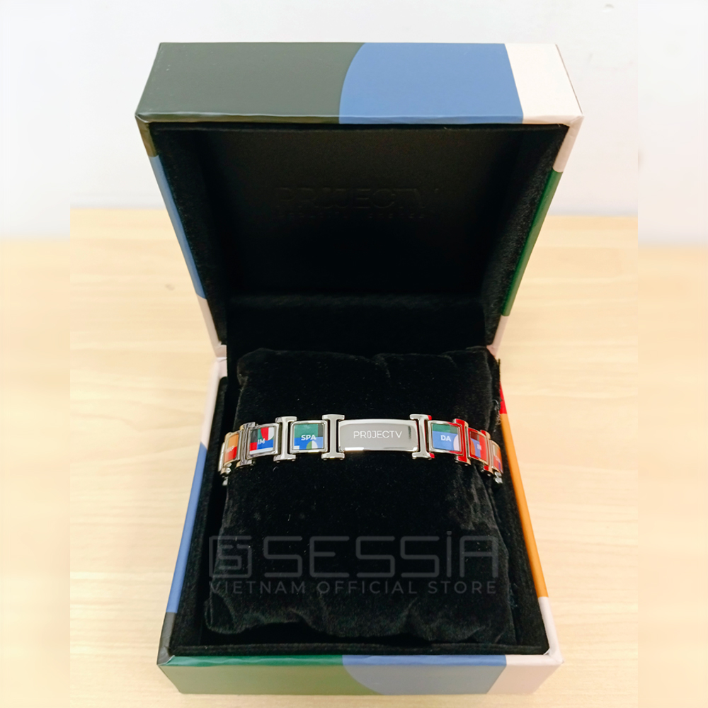 Vòng Đeo Tay Titanium Classic Art (Màu Bạc - Silver) - PROJECT V - Hiện Đại và Sức Khỏe - Hàng Chính Hãng