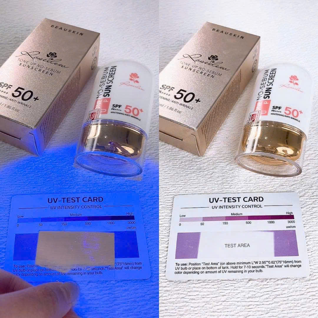 Kem chống nắng nâng tone kiềm dầu Beauskin Rose Dew Tone Up No-Sebum Sunscreen Hàn Quốc - 55ml