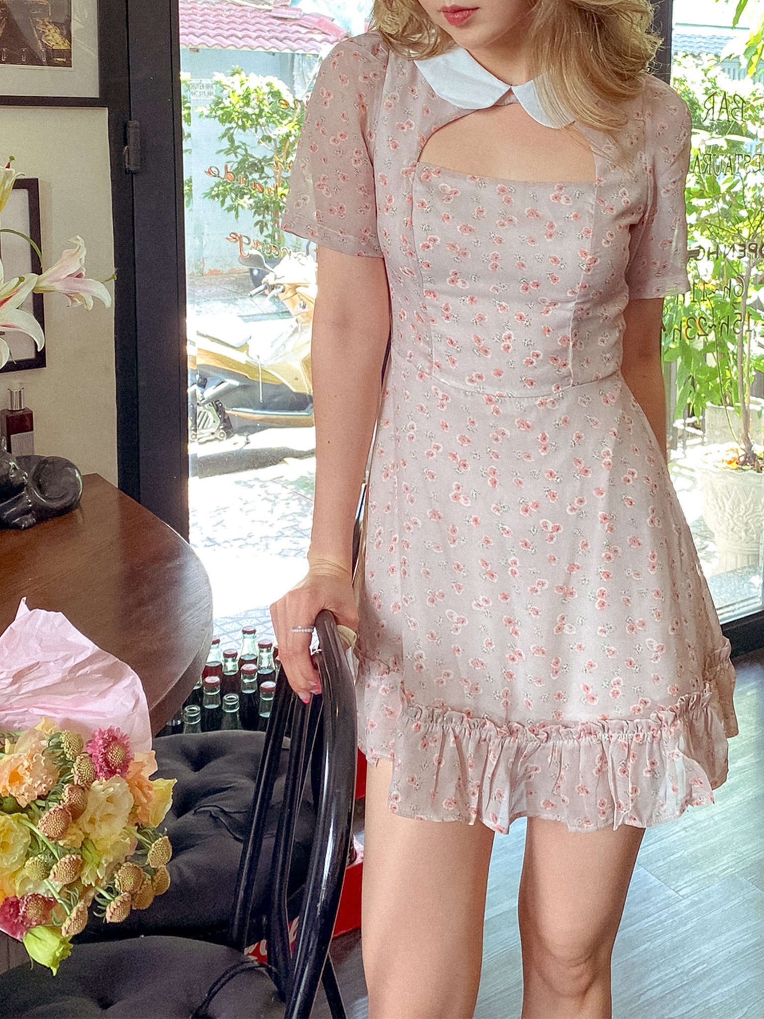 Đầm ngắn hoa nhí cổ bèo Sicolla Dress Gem Clothing SP060633