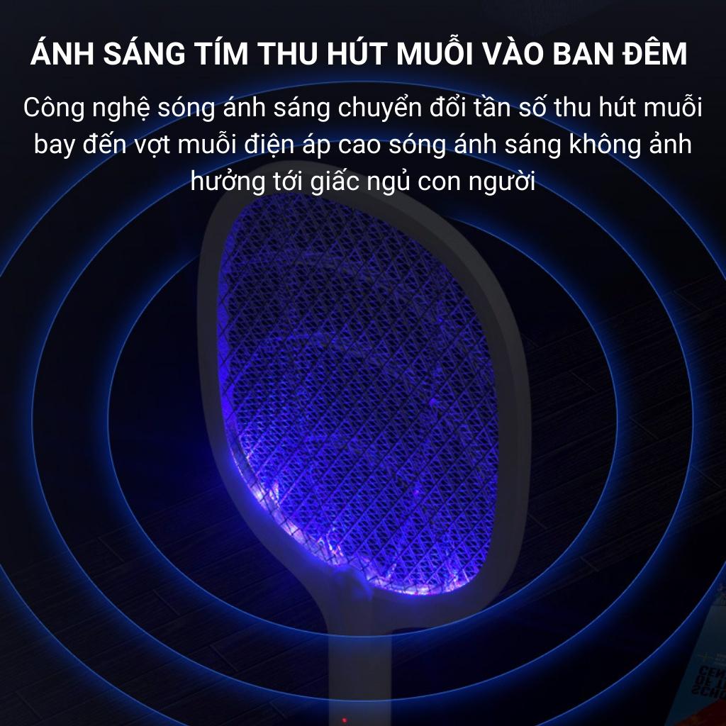 Hình ảnh Vợt muỗi thông minh tự động kiêm đèn bắt muỗi, sạc tích điện, vợt bắt muỗi thông minh để bàn - Chính Hãng miDoctor