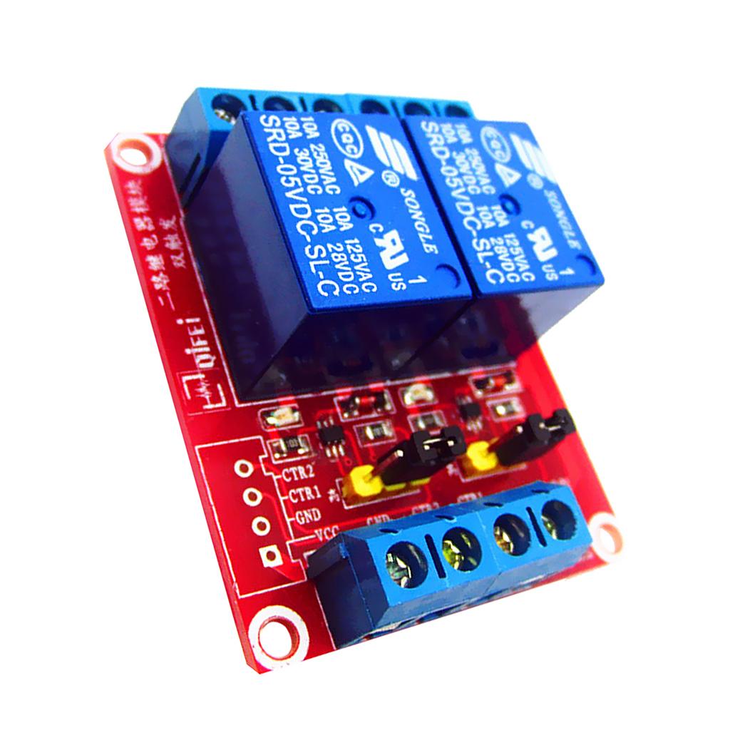 Electronic 24V 2 Channel Relay Module Board with HIgh low Level for