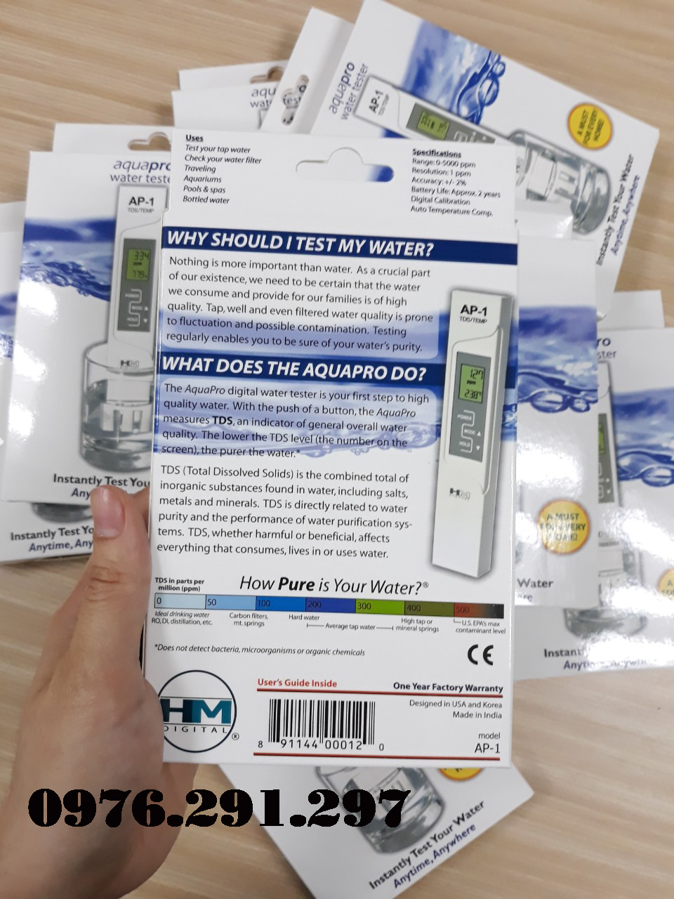 Bút đo nồng độ ppm - Bút đo độ ppm AP1 HMDigital - Mỹ