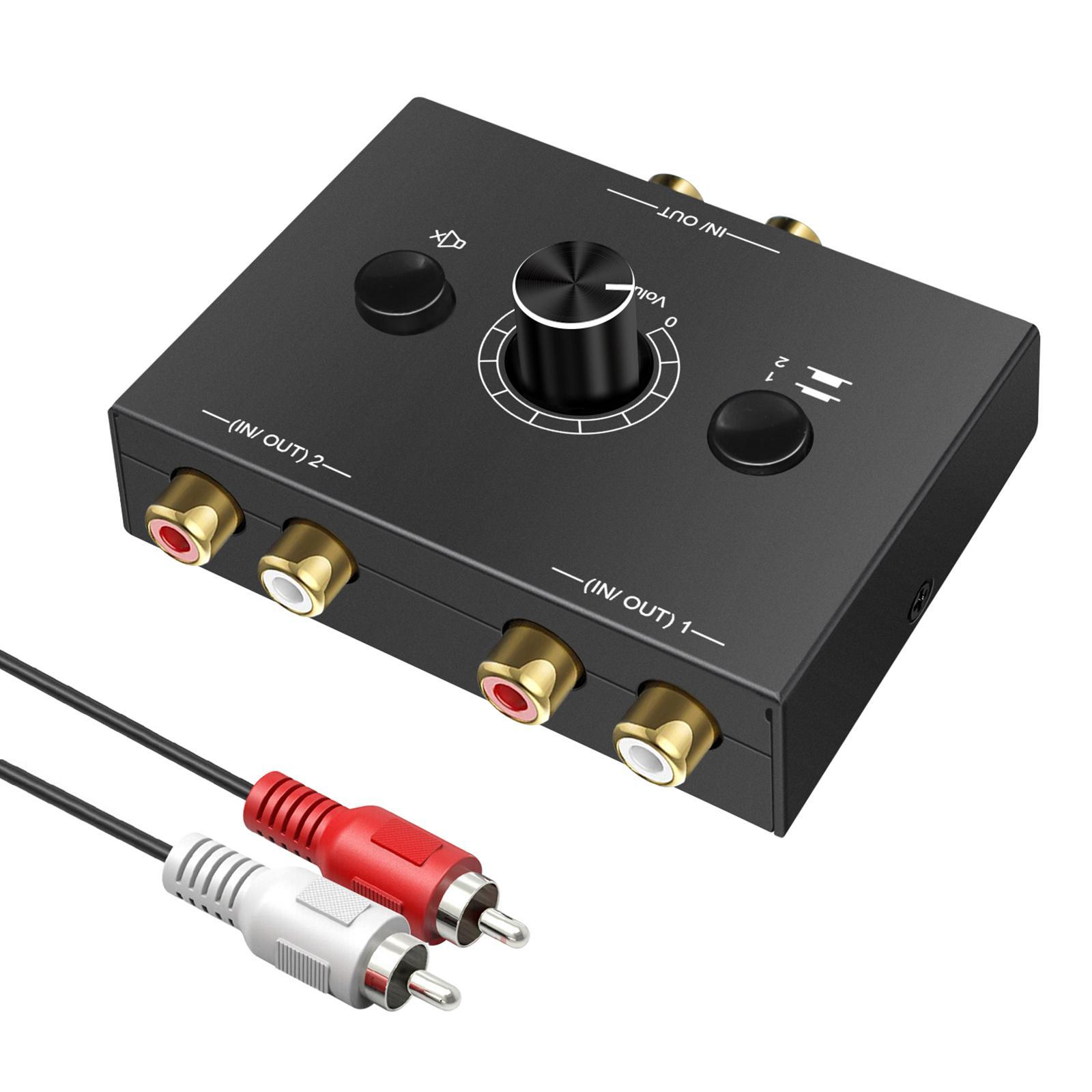 L / R Stereo Audio Bi-Directional Switcher for Computer Home Earphone Amp
