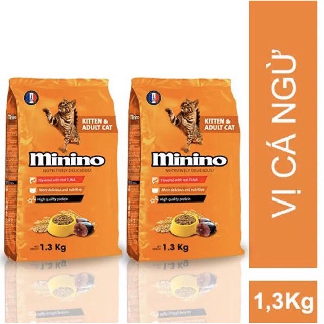 1 thùng 6 bịch minino 1.3kg vị cá ngừ