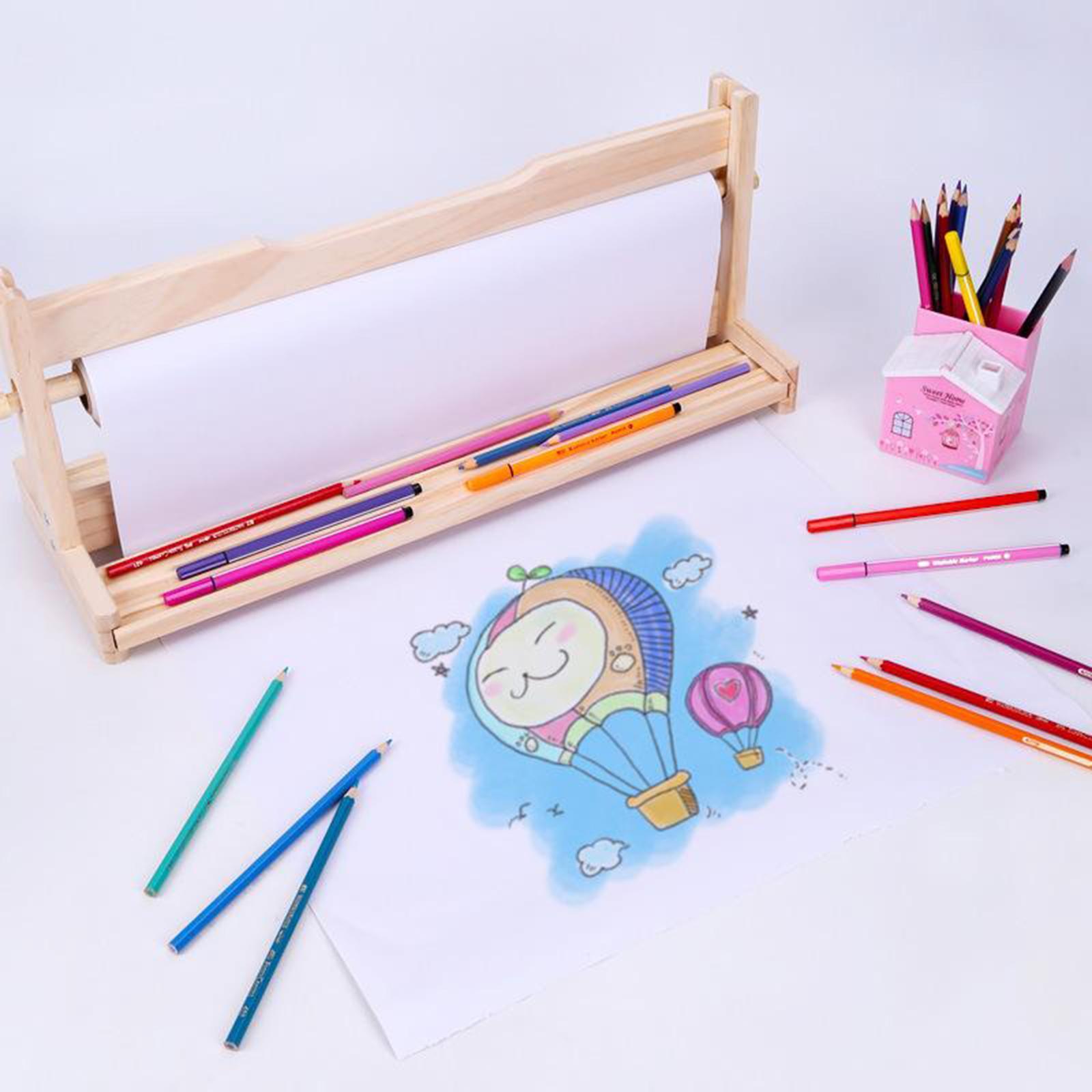 Paper Roll Dispenser, Kraft Arts and Crafts Paper Roll - for Paints, Wall Art, Easel Paper, Bulletin Board Paper, Gift Wrapping Paper and Kids Crafts