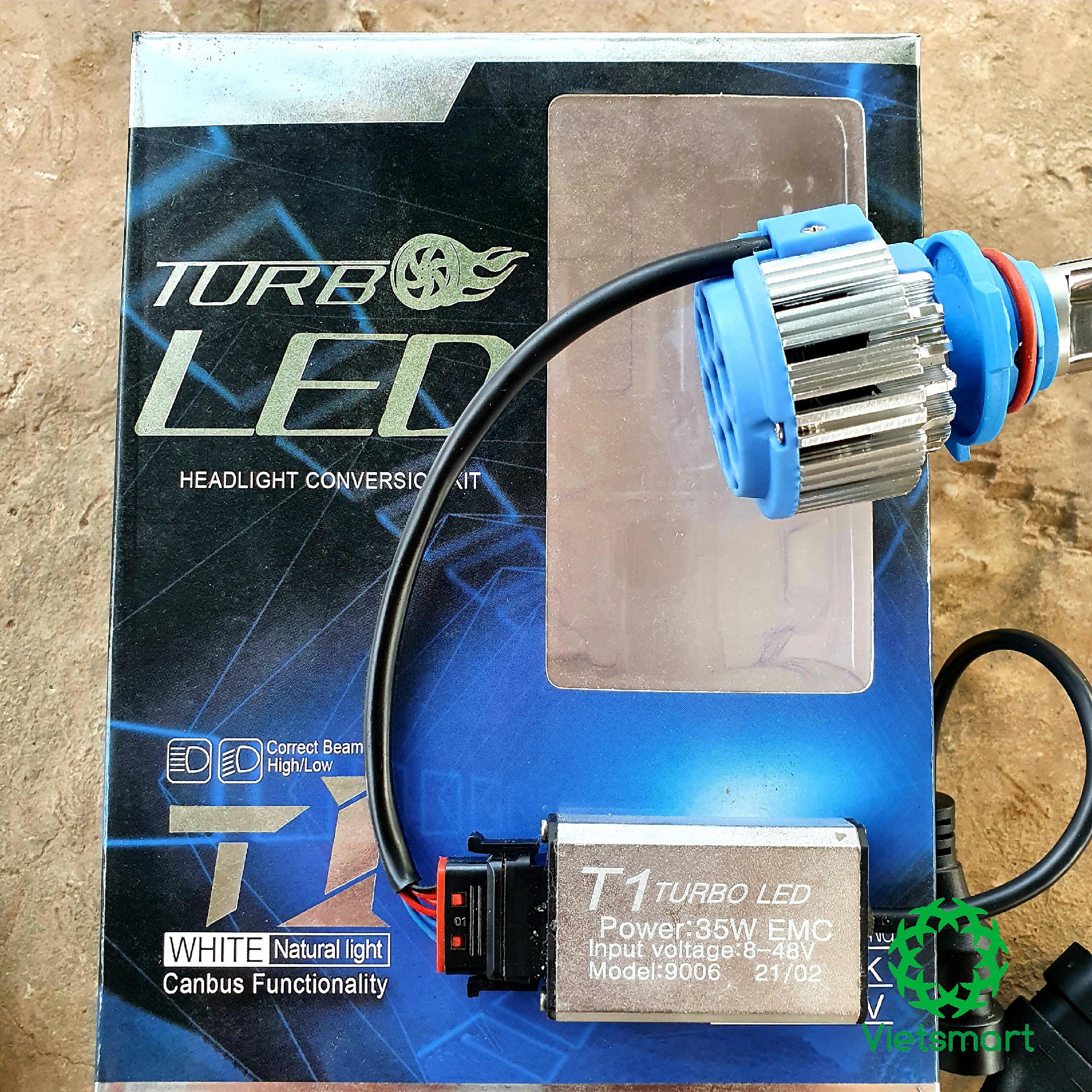 Đèn pha cos TURBO LED T1 siêu sáng chuyên dụng cho xe hơi