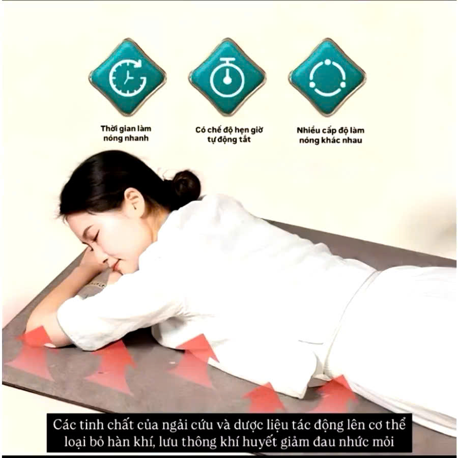 Thảm Ngải Cứu Gối Ngải Cứu Đông Y Hỗ Trợ Giảm Đau Nhức Xương Khớp Giúp Ngủ Ngon Hỗ Trợ Tuần Hoàn Máu