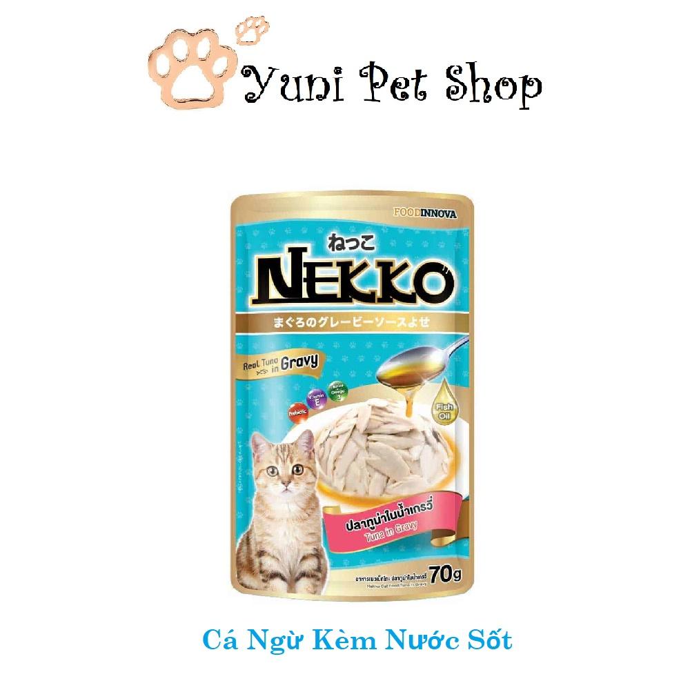 Combo Mix 5 Vị Pate NEKKO Thức Ăn Cho Mèo Dạng Nước Sốt 70g x 5 gói - Yuni Pet Shop