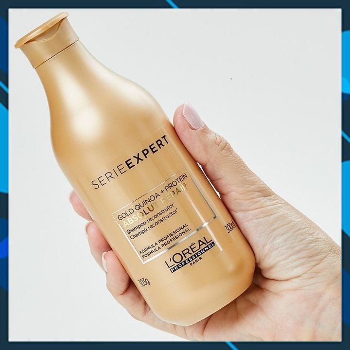 Dầu gội cho tóc hư tổn L'ORÉAL Serie Expert Absolut Repair vàng shampoo 300ml