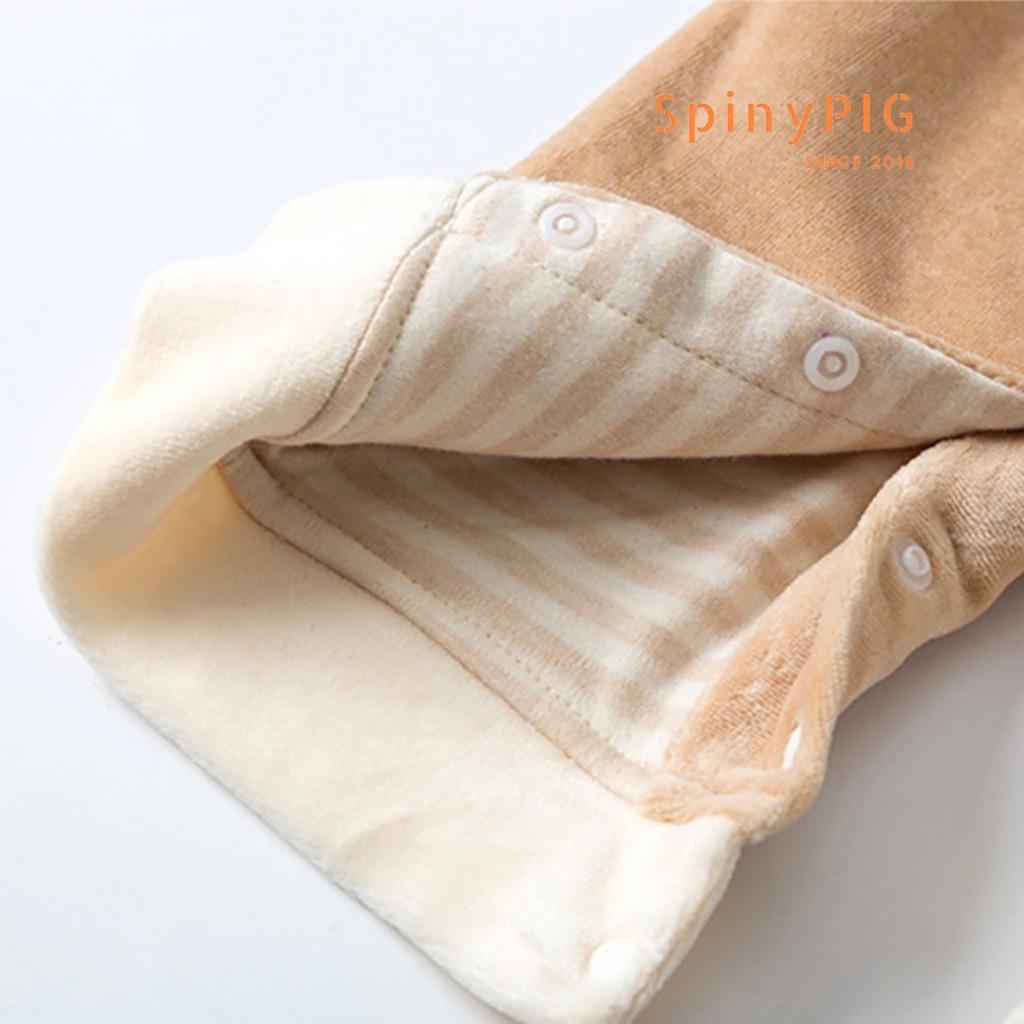 Quần yếm cho bé gái bé trai 0-2 tuổi chất liệu nhung và cotton mềm mại dành cho mùa thu đông