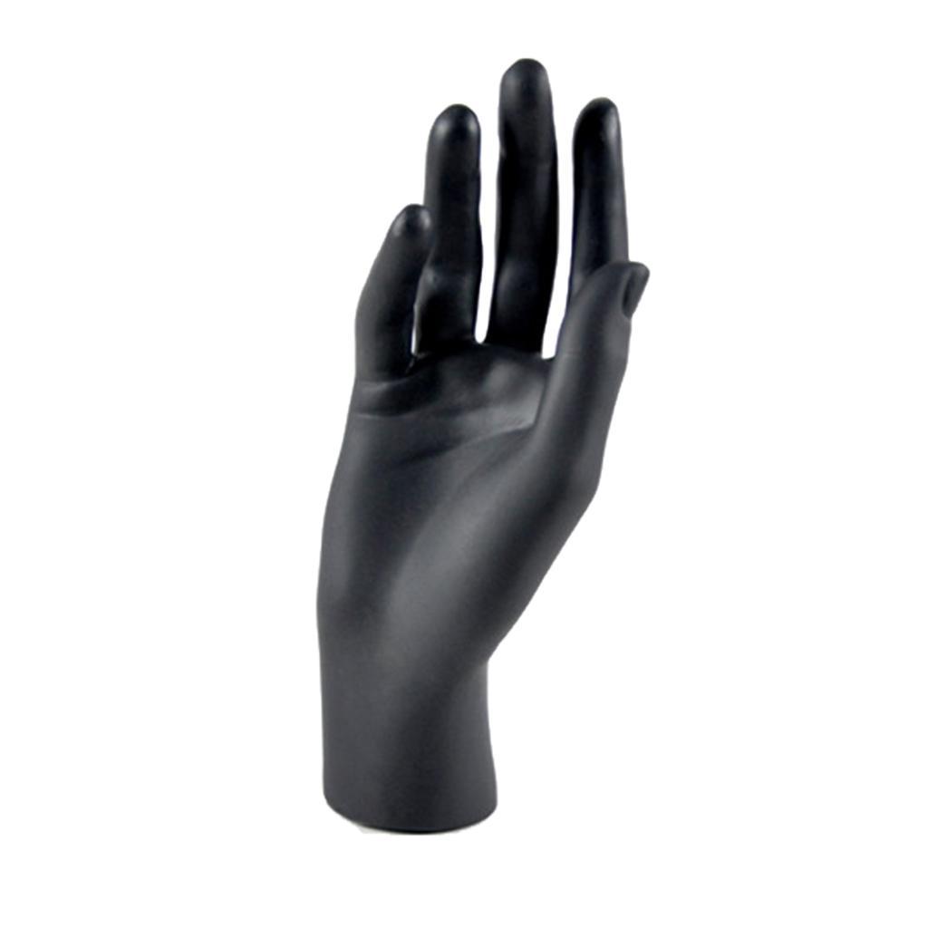 A Pair of Female Hands Mannequin Women Display Plastic Model,Black, Left and Right Hands
