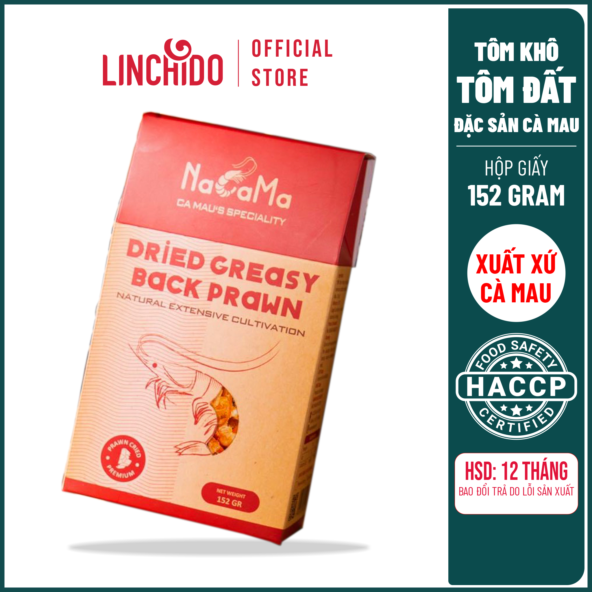 Tôm Khô Tôm Đất Đặc Sản Cà Mau - Hộp 152 GRAM