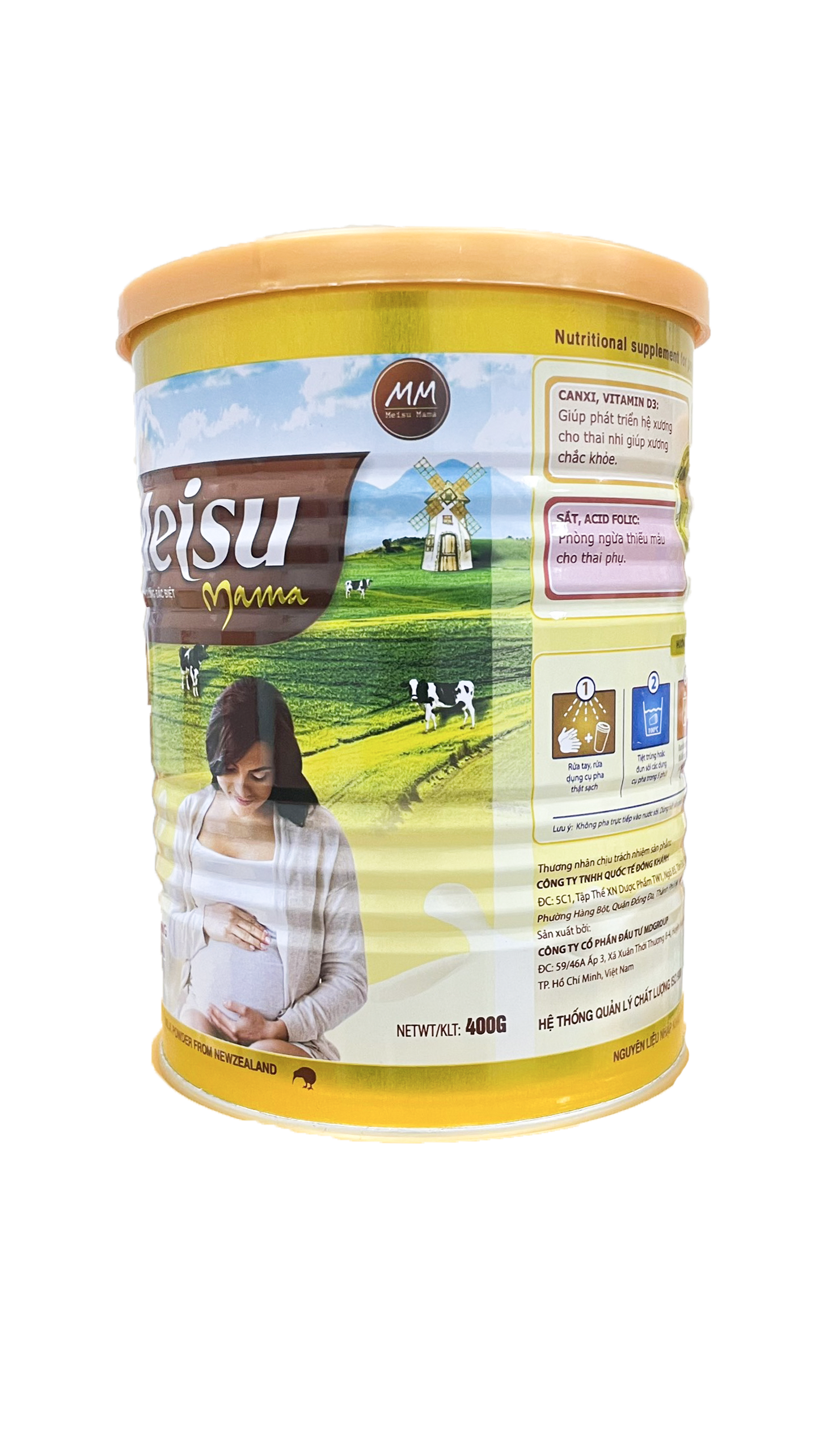 Sữa Bột Cho Mẹ Bầu Hỗ Trợ Phát Triển Xương Chắc Khoẻ Bổ Sung Vitamin Sắt Kẽm Meisu Mama