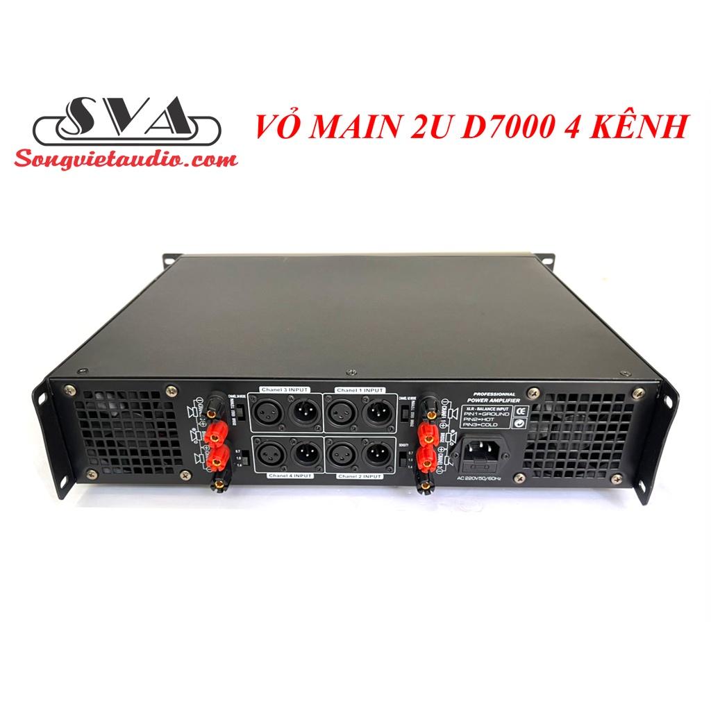 VỎ MAIN, VỎ CỤC ĐẨY 4 kênh side 2U đủ phụ kiện và mạch INPUT + Đèn (Cực đẹp) D7000