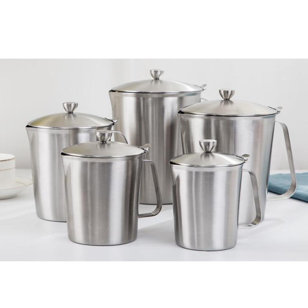 Stainless Steel Creative Coffee Tea Mug Cup with Lid and Graduation 500ml