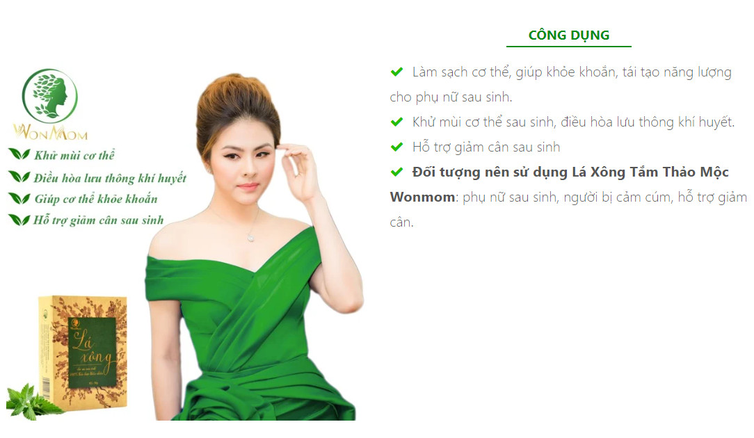 Lá xông tắm toàn thân thảo mộc sau sinh cho Mẹ Wonmom
