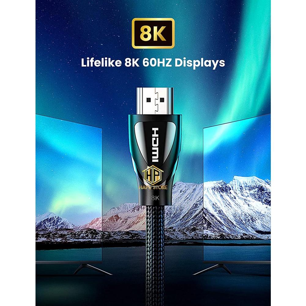 Cáp HDMI 2.1 Ugreen dài 1m - 2m - Dây HDMI 8K/60Hz cao cấp - Hàng Chính Hãng