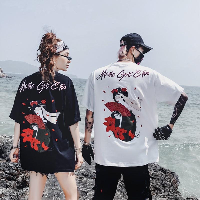 Áo thun in hình Geisha Unisex độc đáo - áo phông ngắn tay nam nữ