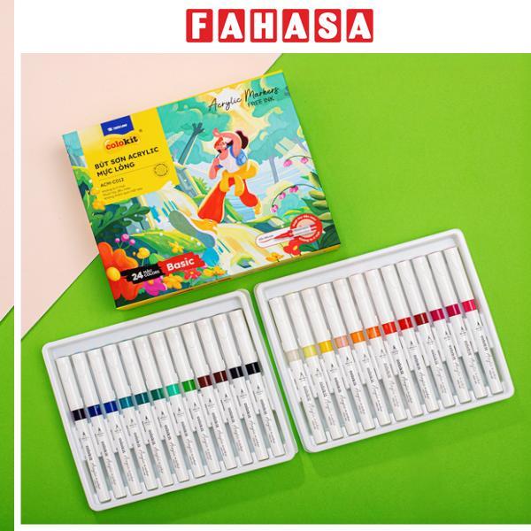 Hộp 24 Bút Sơn Acrylic Mực Lỏng - Colokit ACM-C012
