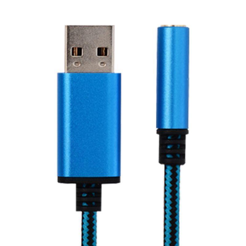 Dây cáp chuyển đổi tai nghe HSV 0.2m/1m 2In1 USB sang 3.5mm cho máy tính