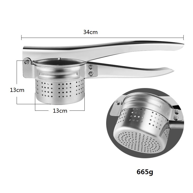 13CM DỤNG CỤ ÉP NƯỚC TRÁI CÂY, RAU CỦ BẰNG TAY INOX 304