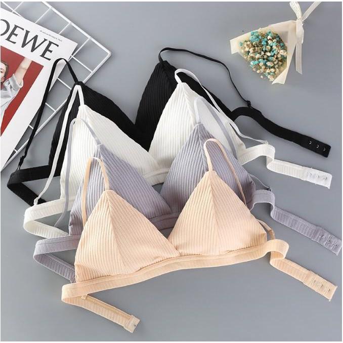 . - Áo Bralette Thun Gân Đơn Giản