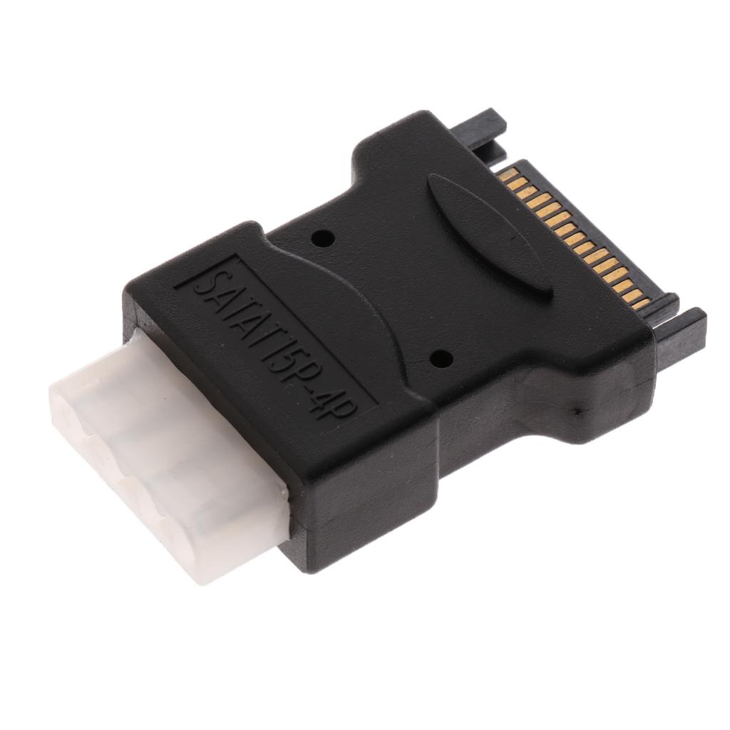 4 Pin PC IDE Female To 15 Pin SATA Male Power Adapter Convertor Connector