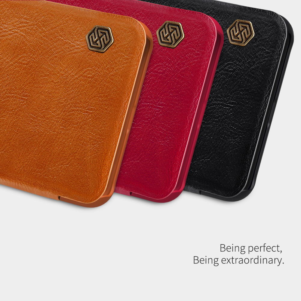 Bao da Leather cho Samsung Galaxy S21 FE 5G hiệu Nillkin Qin - hàng nhập khẩu