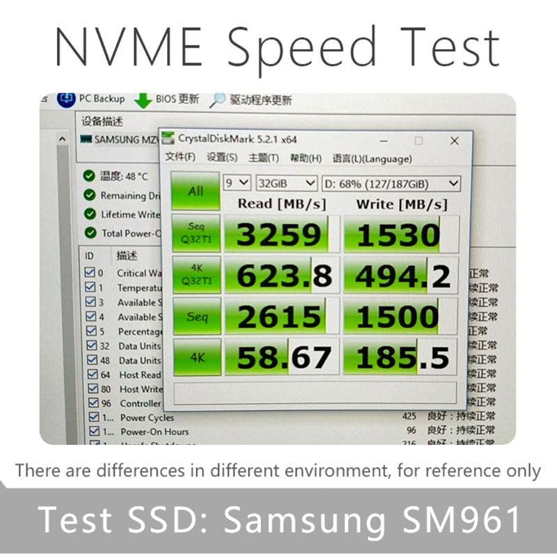 Thẻ Chuyển Đổi M.2 Nvme Ngff Sang Pcie3.0 Ssd Sata3 Kèm Quạt Tản Nhiệt