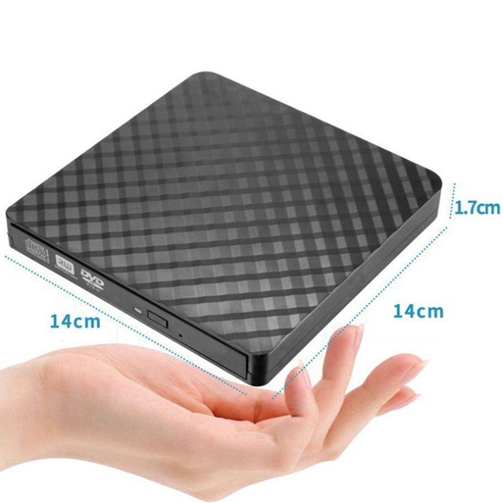 USB 3.0 External DVD Burner Portable USB3.0 Type-C CD/DVD Reader Drive Black