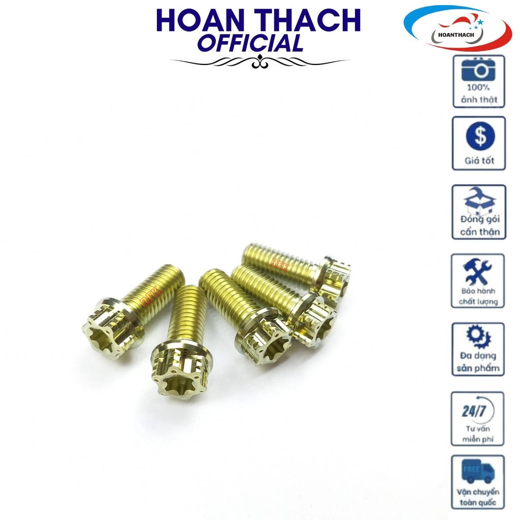 Ốc 8L15 Titan Vàng Đầu Salaya dùng cho nhiều dòng xe  SP017504 (giá 1 con)