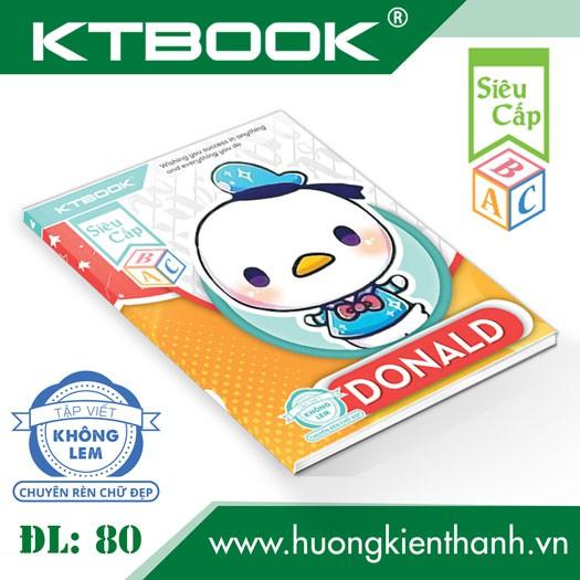 Gói 5 cuốn Tập Học Sinh Cao Cấp Siêu Cấp KTBOOK giấy trắng không lem ĐL 80 gsm - 200 trang