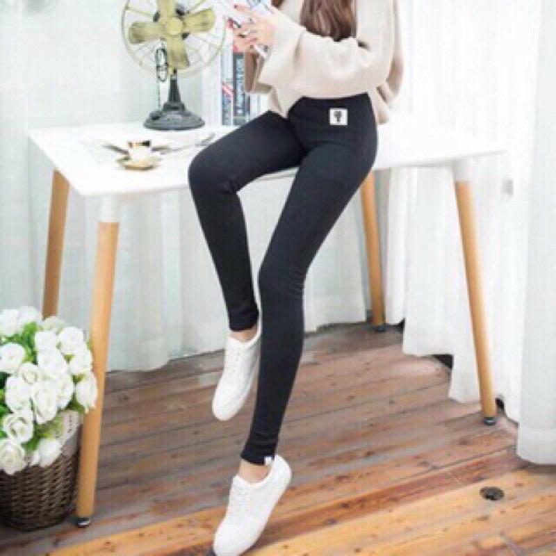 Quần Legging lót nỉ lông nữ dáng mùa đông siêu ấm
