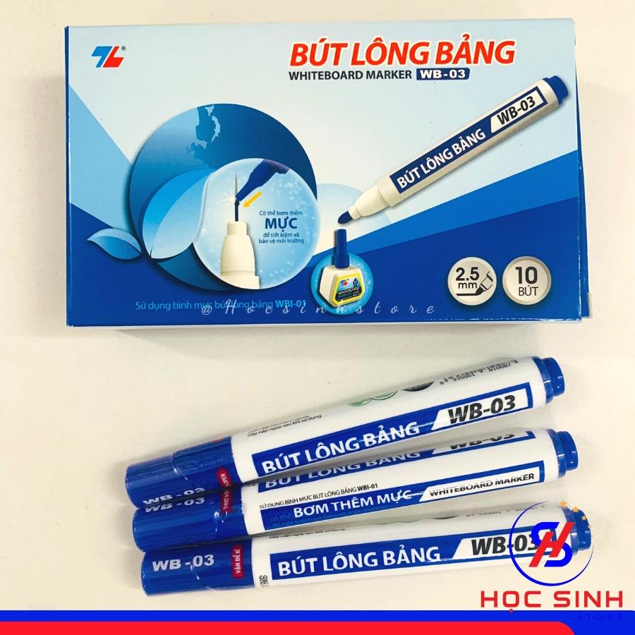 Bút Lông Bảng Thiên Long WB-03 Có Thể Bơm Mực, Mực Bôi Được