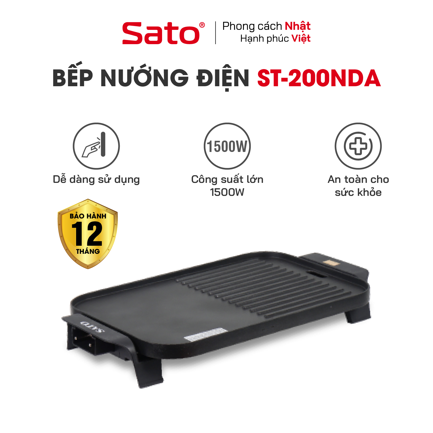 Bếp nướng điện SATO ST-200NDA - Hàng chính hãng